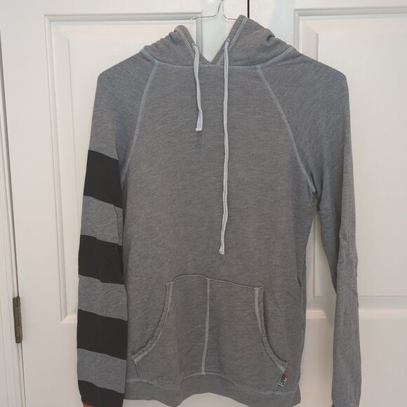 FreeCity Rainbow Jump Hoodie Pullover Sweatshirt Life Nature Love Blue/Gray 0 XS - Picture 10 of 12